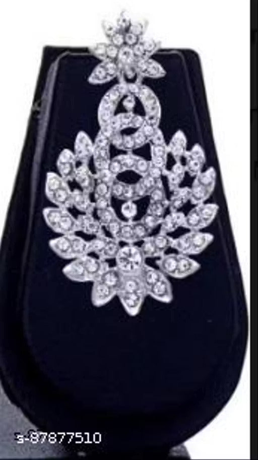 Rhodium Plated Jewellery Set With White Austrian Diamond