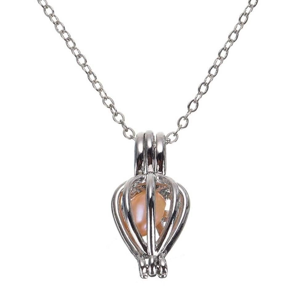 White Pearl Pendant Necklace with Two Earrings One Finger Ring Love