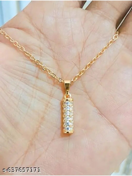 Anti Tarnish 18K Gold Plated Luxurious Cylindrical